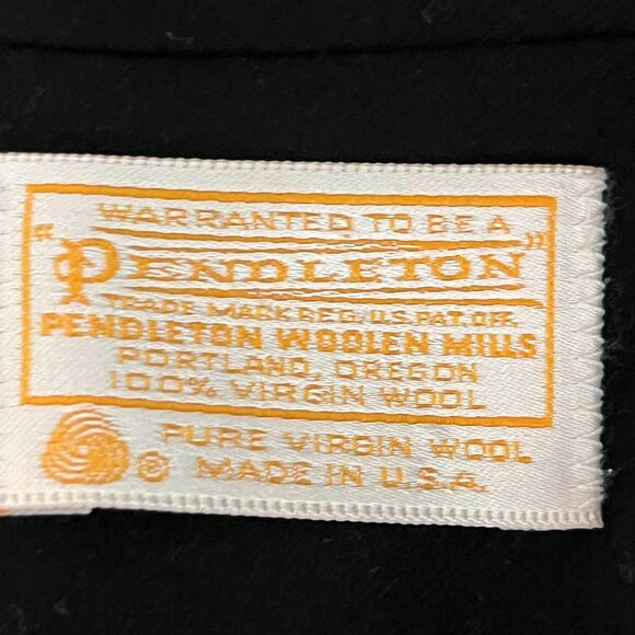 Vintage Pendleton Blazer Jacket 100% Pure Virgin Wool Women's size 12/Black - Picture 6 of 7